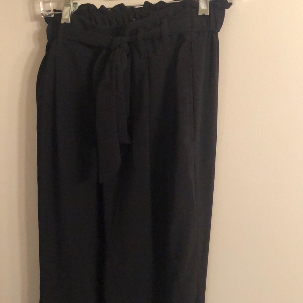 Black Pants with Waist Tie